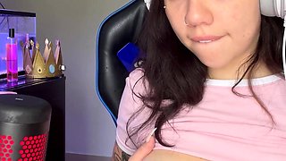 Awesome Teen With Big Boobs Dildo Masturbation