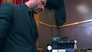 Wild office fuck with perfect busty Blonde Latina Luna Star