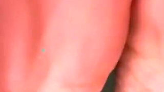 Ebony Girl Dangles Her Black Heels on the Edge of the Couch & Shows Her Feet Soles