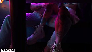 Slim Cute Tattooed Alt-babe Gets Fucked Hard Like a Slut In the Night-club Toilet