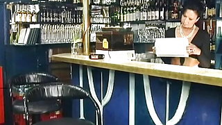 German slut got fucked at the bar