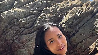 blonde 81yo teen hotty outdoor tease and masturbation