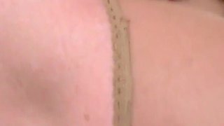 Big Titted Granny Renata Strips off a White Dress and Rubs Her Hairy Old Cunt