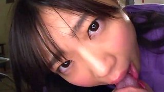 Great close up in japanese teen blowjob pov