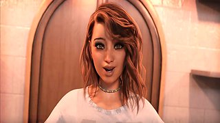 Happy ending with 3D animation featuring Misskitty2k in a wild 3D sex scene