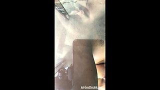 Katie amateur brunette girl toying pussy with a vibrator