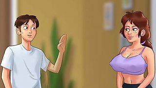 MissKitty2K's reimagined summertime saga features a wild threesome in the lab