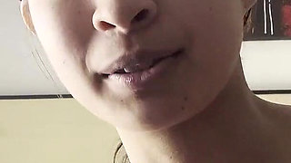 Hot Asian in Red Satin