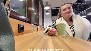 KatyBigcherry Fucks Fan in Kitchen with Big Natural Tits and Cum in Mouth