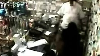 Couple caught fucking on the store security camera