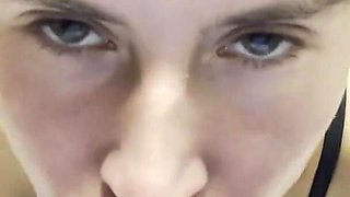 Nympha Sucks 'til Get Sperm in Train POV