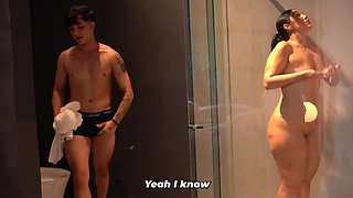 Step Mom's Naughty Ride: Curvy Delight and Creamy Finish