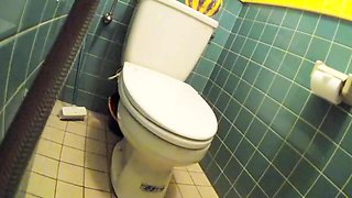 asian young cute girl in toilet pt4