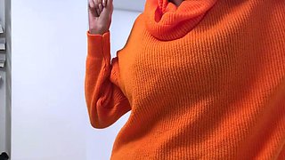 Big Boobed Blonde Masturbates With A Dildo In The Bathroom