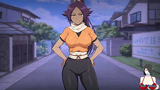 Bleach anime parody featuring Yoruichi, Orihime, Rukia, Tatsuki, and Honshou scenes