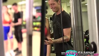 Stepsister Michele James Gets Caught Cheating and Fucked Hard at the Gym - Blowjob, Doggystyle, Big Tits