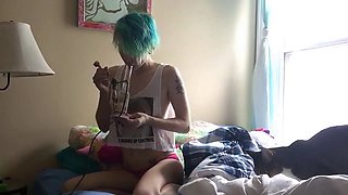 Smoking Hot Amateur with Small Tits Says Good Morning