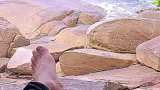 Handjob Surprise Ejaculation on the Beach
