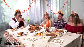 Amateur Boxxx - Kali Roses & Casca Akashova Thanksgiving Threesome Cuckold Fuck Fest