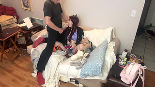 Doggystyle Fuck and Deepthroat of Step Daughter
