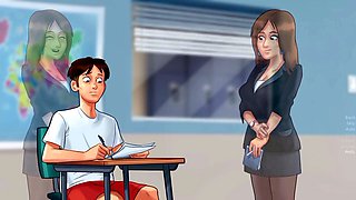 Steamy session with my French professor in summertime saga gameplay