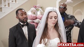 Sexy teen bride fucks her husbands black friends and enjoys her wedding gift Jovan Jordan, Aften Opal