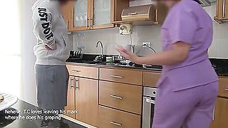 Baths Spy On My Hawt Maid Previous To Pounding Her Cakes