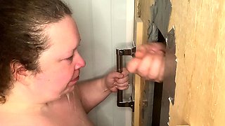 Glory hole with a big cock