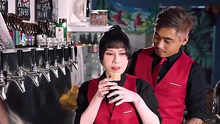 Busty Bartender Xu Xiaoxin Fucks her Perverted Boss