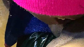 Chocolate Slut Masturbating and Pissing Her GF