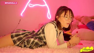 Sexy teen ebony solo toy masturbation