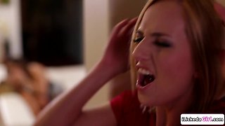 Teacher licking student and her stepmom