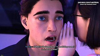 FreshWomen - Petite Nerdy Asian Teen Rides A Big Dick And Gets Her Little Pussy Creampied - 3D Animated Porn Game - #12
