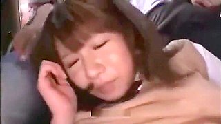 Busty Japanese and fucked on bus