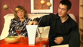 Russian mature Rebecca and boy: Blowjob, Milf  Doggy Porn