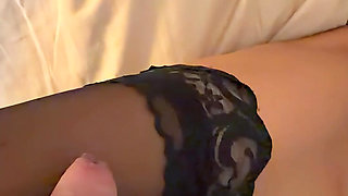 Tina in High Heels, Black Nylon Stockings, Undressing, Jerking Loulou with Her Feet and Heels, Sucking and Fucking...