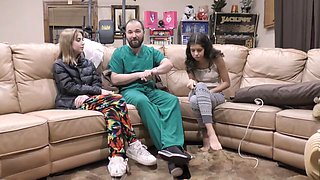 Doctor Tampa explores electrifying medical fetish reality with deep throat and exam