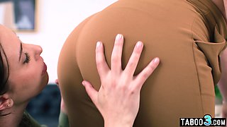 Lesbian boss strapon fucks her assistant