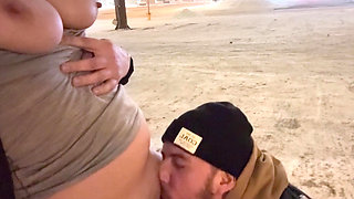 Wife Fucked in Restroom, Outdoor Pussy Eating and Open Door Sex