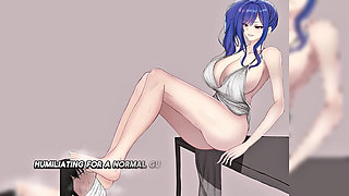 DEGRADATION: Mistress Compares Cuckold's Cage To Lover's Cock Size