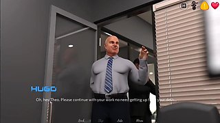 Step Sister Dressed in Front of Office Guy