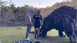 I Found A Man Masturbating Outdoors. I Talked To Him And He Ended Up With A Massive Face Shot