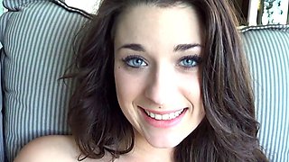 Blonde tight pussy babe solo toy fun in glamour masturbation