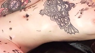 Submissive Kitty Takes Dildo in Her Mouth & Pussy