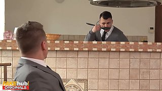 Fakehub - horny step mommy tempts dude step son in front of new hubby and lures him to bath porno having numerous orgasms on his petite boner