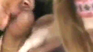 Two Busty Vintage MILFs Ass Fucked Hard and Cummed in Mouth by Big Cock