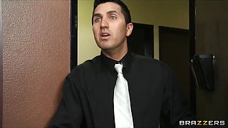 Sexy big-boobed Latina Diamond Kitty has rough-sex with co-worker