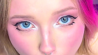 Cum Shower for 18yo Busty Babe - Big Dildo, Tittyfuck, Huge Cumshot, Cum Swallow