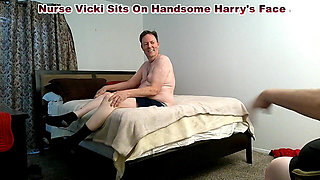 Nurse Vicki Sits on Handsome Harry's Face!