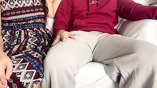 Hot Stepmom Catches Horny Stepson Jerking off to Her Nude Photos. She Decides to Help Him Out.